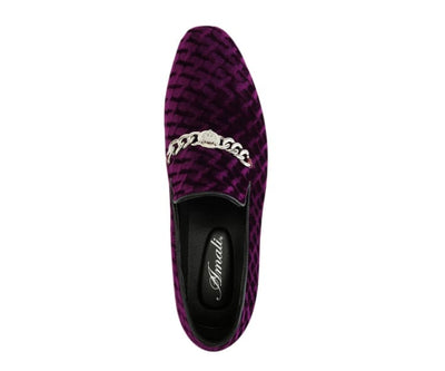 Amali Felix Burgundy Velvet Smoking Slippers
