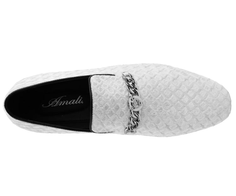 Amali Felix Ice Velvet Loafers Women’s Embossed Slip On