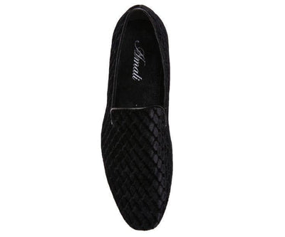 Amali Fishman Black Women’s Soft Velvet Slip On Slippers