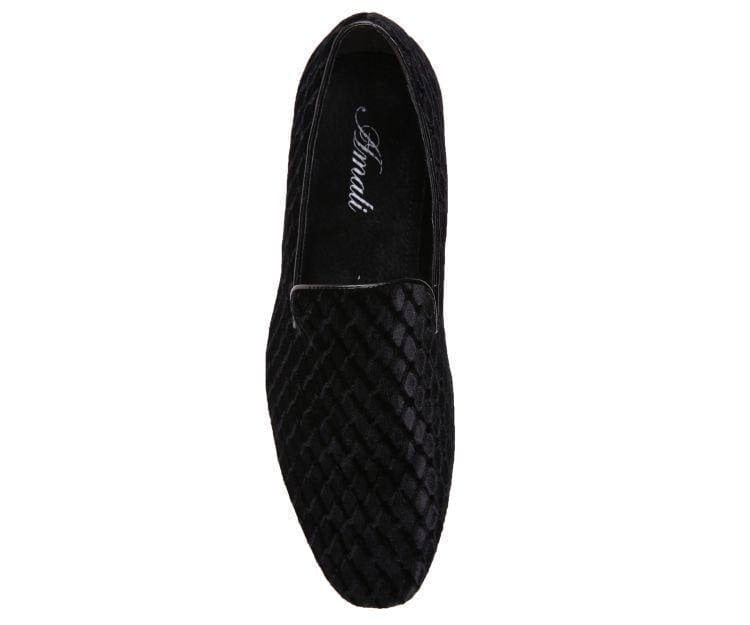 Amali Fishman Black Women’s Soft Velvet Slip On Slippers