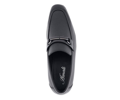 Amali Gerald Black Men’s Slip On Loafers Rubber Sole