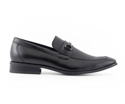 Amali Gerald Black Men’s Slip On Loafers Rubber Sole