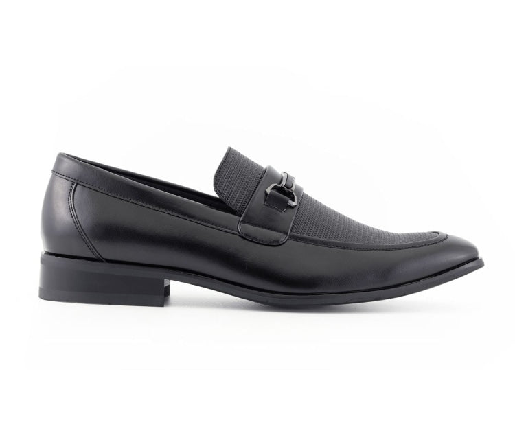 Amali Gerald Black Men’s Slip On Loafers Rubber Sole