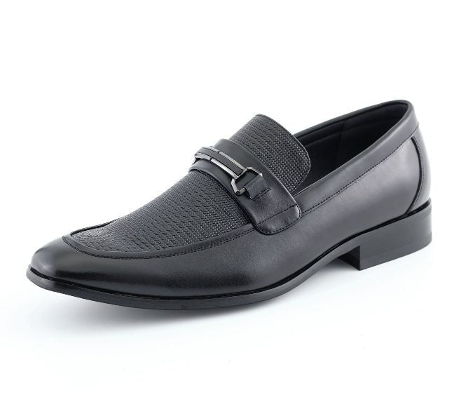 Amali Gerald Black Men’s Slip On Loafers Rubber Sole