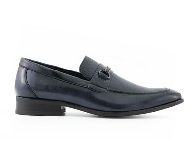 Amali Gerald Navy Men’s Slip On Dress Shoes Rubber Sole