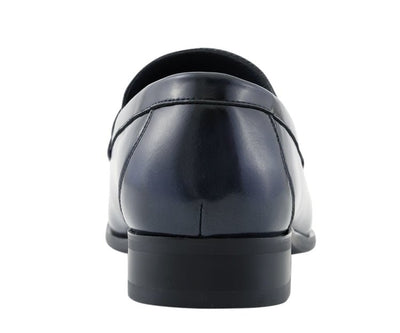 Amali Gerald Navy Men’s Slip On Dress Shoes Rubber Sole