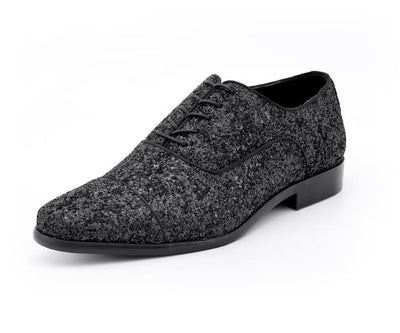 Amali Glamorous Glitter Oxfords Men’s Black Glitter