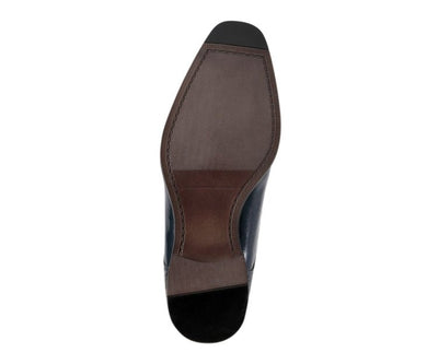 Amali Harvey Croc Men's Navy Blue Animal Print Sophisticated Oxford Shoes