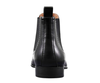 Amali Hayes Black Men’s Wingtip Chelsea Boots Leather