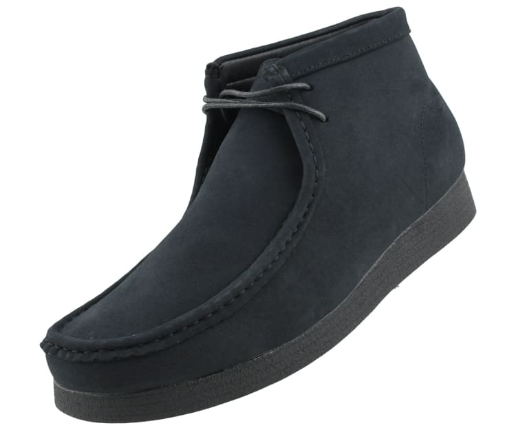 Amali Jason Men's All Black Suede British Style Chukka Boots