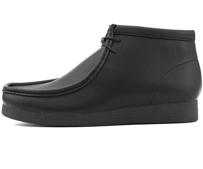 Amali Jason Men's Black Leather British Style Chukka Boots