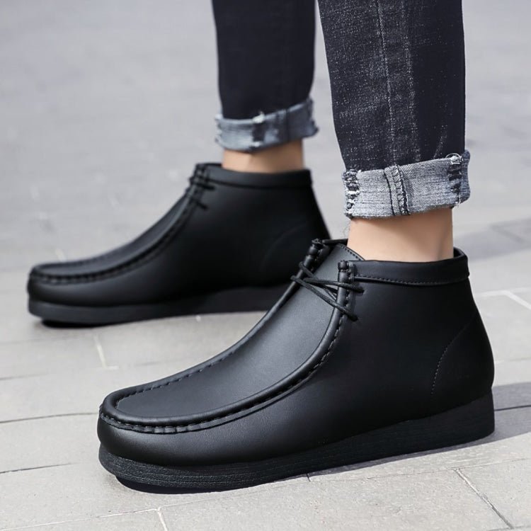 Amali Jason Men's Black Leather British Style Chukka Boots