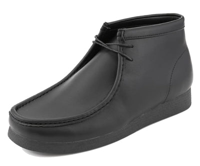 Amali Jason Men's Black Leather British Style Chukka Boots