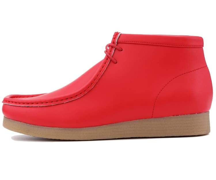 Amali Jason Men's Bright Red Suede British Style Chukka Boots