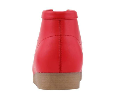 Amali Jason Men's Bright Red Suede British Style Chukka Boots