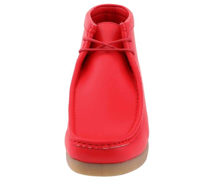 Amali Jason Men's Bright Red Suede British Style Chukka Boots