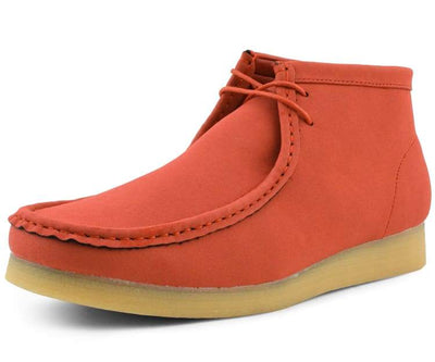 Amali Jason Men's Burnt Orange Suede British Style Chukka Boots