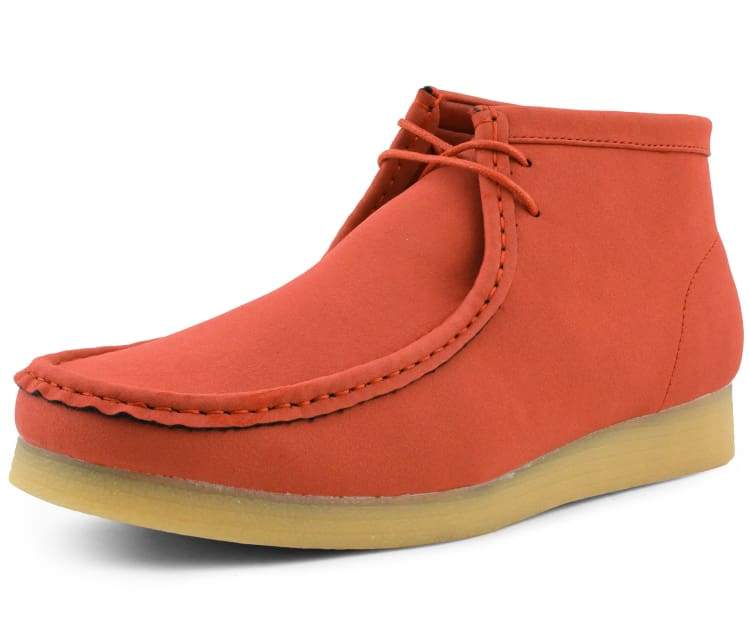 Amali Jason Men's Burnt Orange Suede British Style Chukka Boots