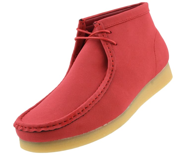 Amali Jason Men's Burnt Red Suede British Style Chukka Boots