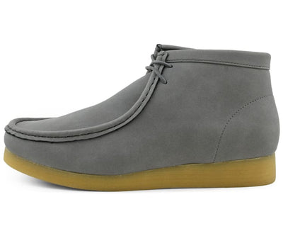Amali Jason Men's Gray Suede British Style Chukka Boots