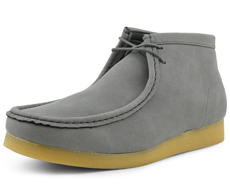 Amali Jason Men's Gray Suede British Style Chukka Boots