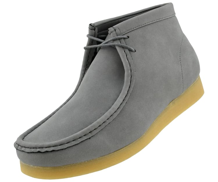 Amali Jason Men's Gray Suede British Style Chukka Boots