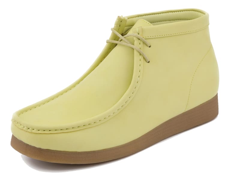 Amali Jason Men's Lime Yellow Suede British Style Chukka Boots