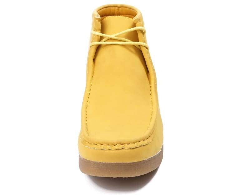 Amali Jason Men's Mustard Yellow Suede British Style Chukka Boots