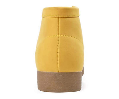 Amali Jason Men's Mustard Yellow Suede British Style Chukka Boots
