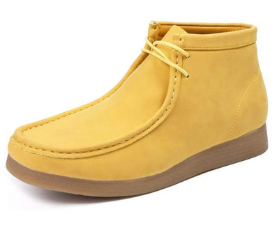 Amali Jason Men's Mustard Yellow Suede British Style Chukka Boots