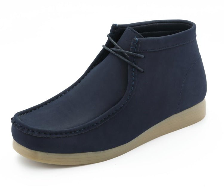 Amali Jason Men's Navy Blue Suede British Style Chukka Boots