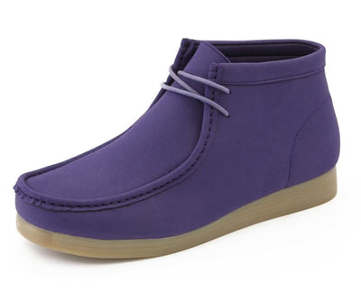 Amali Jason Men's Purple Suede British Style Chukka Boots