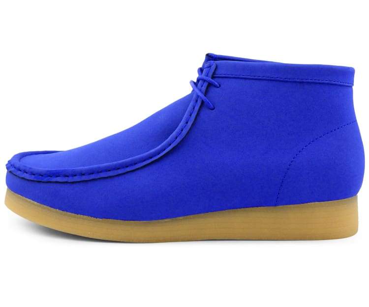 Amali Jason Men's Royal Blue Suede British Style Chukka Boots