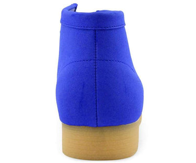 Amali Jason Men's Royal Blue Suede British Style Chukka Boots