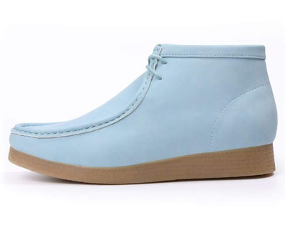 Amali Jason Men's Sky Blue Suede British Style Chukka Boots