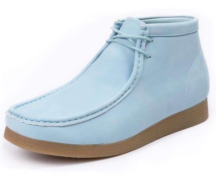 Amali Jason Men's Sky Blue Suede British Style Chukka Boots