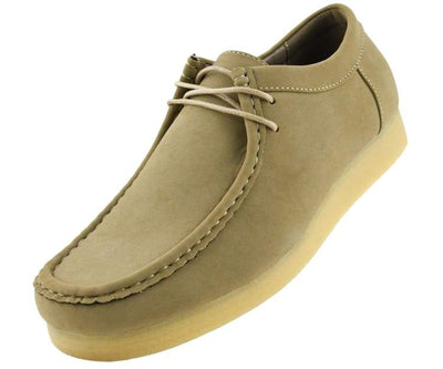 Amali Jason Men's Tan Suede Low Top Oxfords British Style Chukka Boots