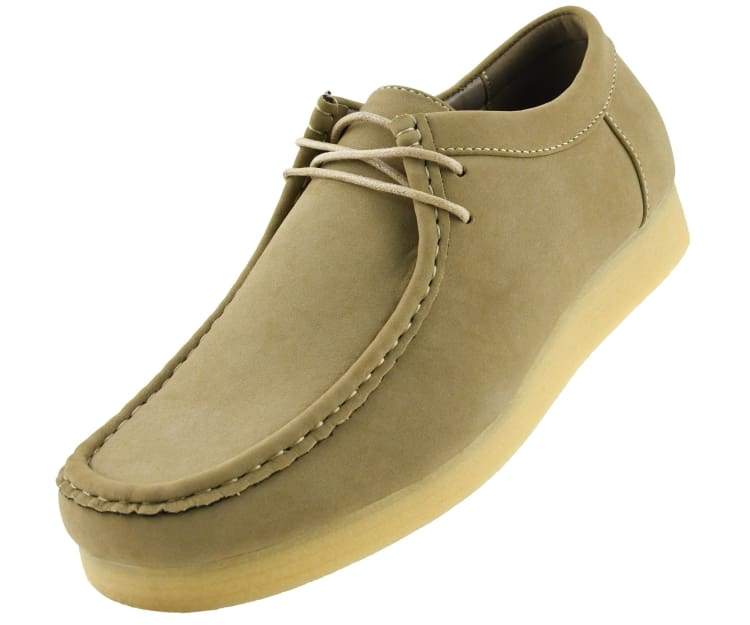 Amali Jason Men's Tan Suede Low Top Oxfords British Style Chukka Boots