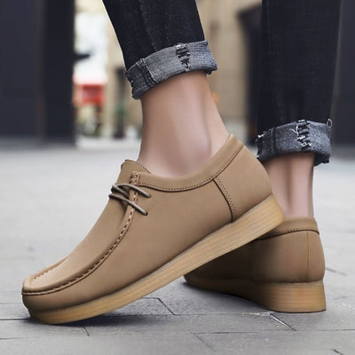Amali Jason Men's Tan Suede Low Top Oxfords British Style Chukka Boots