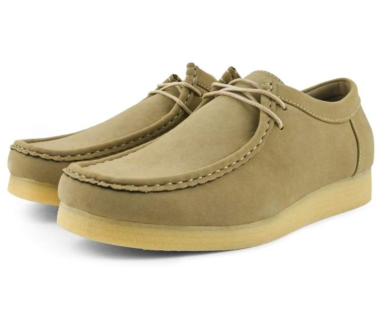 Amali Jason Men's Tan Suede Low Top Oxfords British Style Chukka Boots