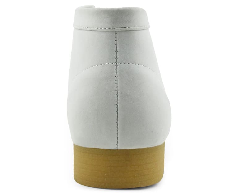 Amali Jason Men's White Suede British Style Chukka Boots