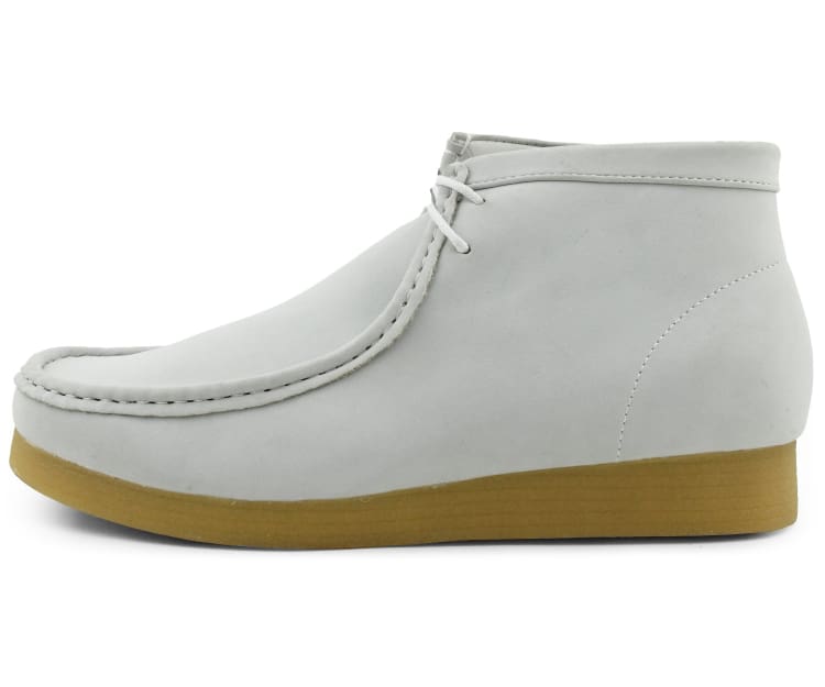 Amali Jason Men's White Suede British Style Chukka Boots