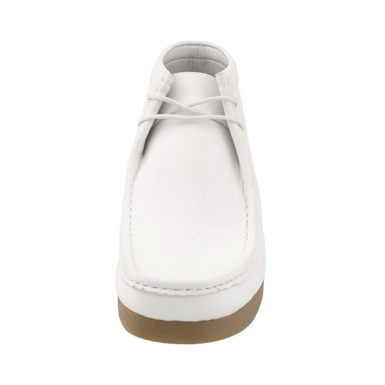 Amali Jason 2 men's white smooth chukka boot, front view