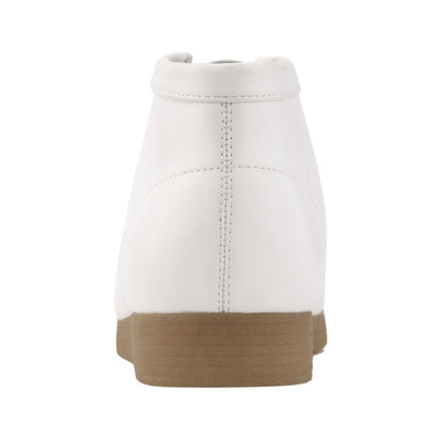 Amali Jason 2 men's white smooth chukka boot, heel view
