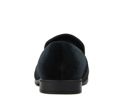 Amali Knight Black Men’s Velvet Loafers