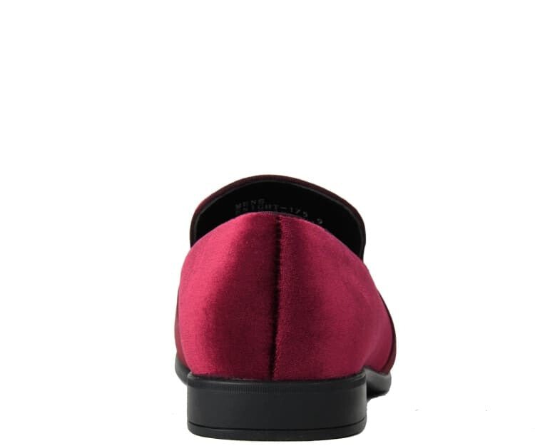 Amali Knight Burgundy Velvet Elegance Loafers Men’s Velvet