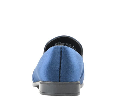 Amali Knight Navy Velvet Loafers Men’s Velvet
