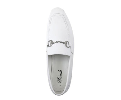 Amali Marco White Men’s Leather Loafers