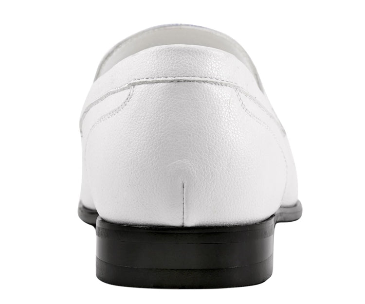 Amali Marco White Men’s Leather Loafers