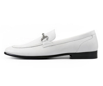 Amali Marco White Men’s Leather Loafers